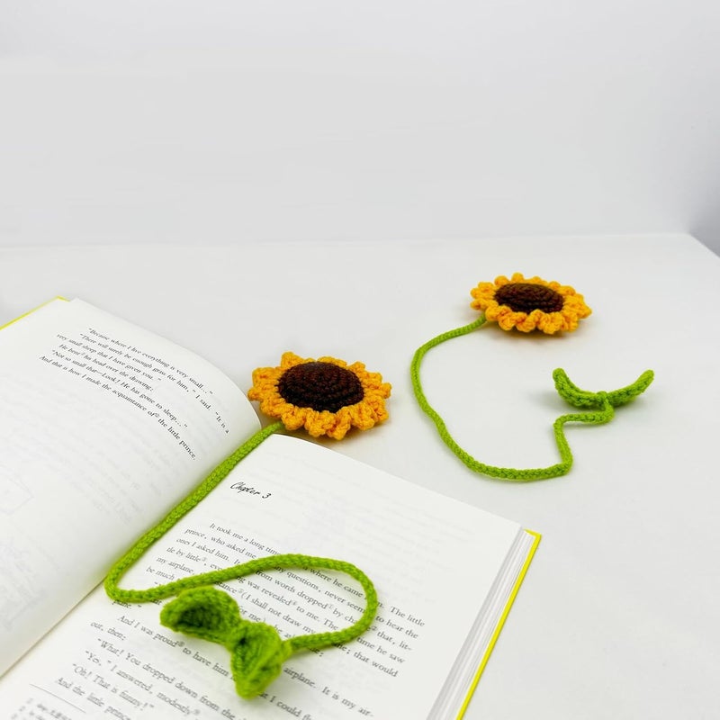 Refintural 2 Pieces Handmade Sunflower Car Accessories Sunflower Pendants Car Mirror Hanging Accessories - Image 4